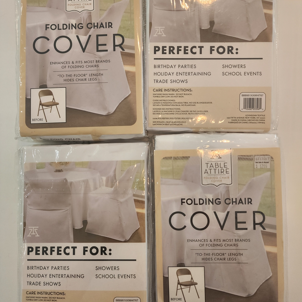 Folding Chair Cover - White